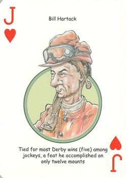 2006 Hero Decks Derby Deck Playing Cards #J♥ Bill Hartack Front